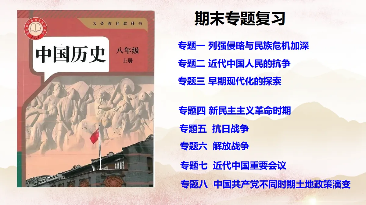 统编版（2024）八年级上册历史专题复习课件第1页