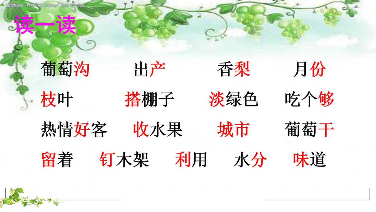 统编版语文二年级上册（2024）10 葡萄沟课件第7页