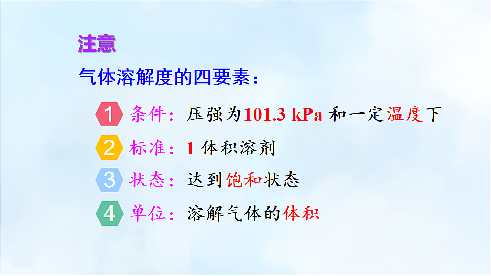 科粤版九年级化学下册教学课件《7.2 物质溶解的量 第3课时 气体物质的溶解度》第6页