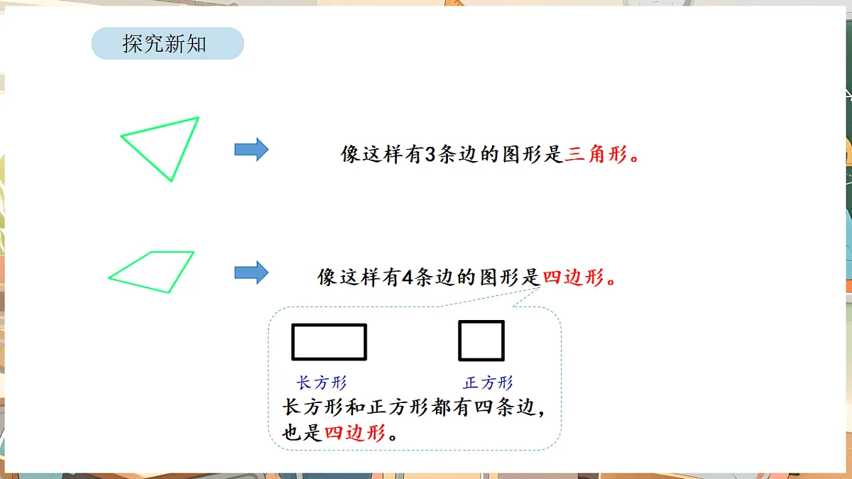 3.1 认识多边形及长方形、正方形的特点第7页