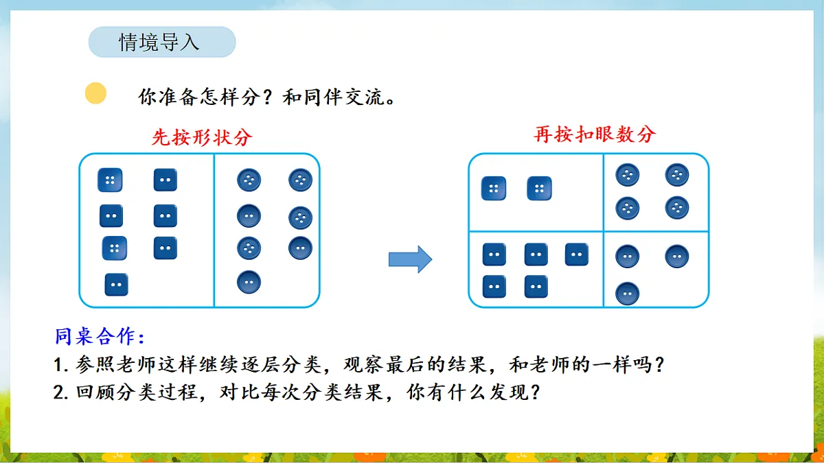 2026年北师大数学二年级下册 7.3 分扣子（课件）第8页