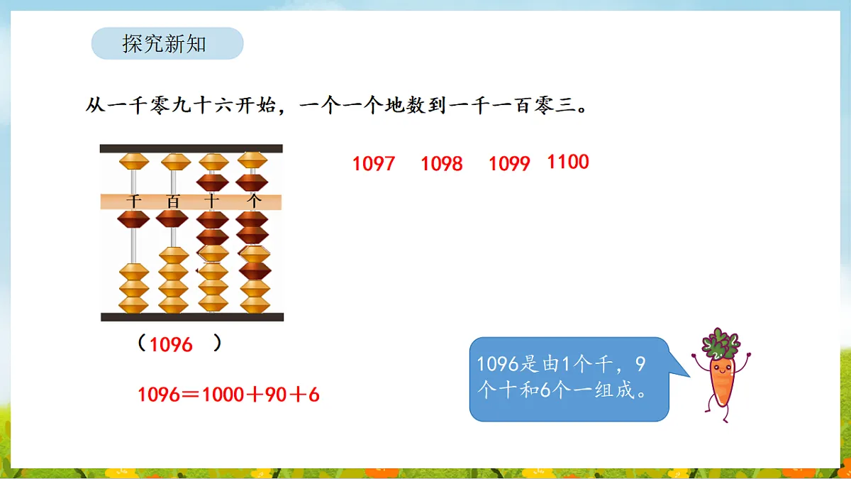 2026年苏教版数学二年级下册 5.2 认识四位数（课件）第7页