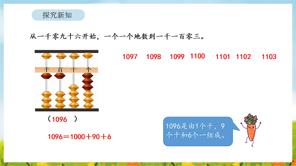 2026年苏教版数学二年级下册 5.2 认识四位数（课件）第8页