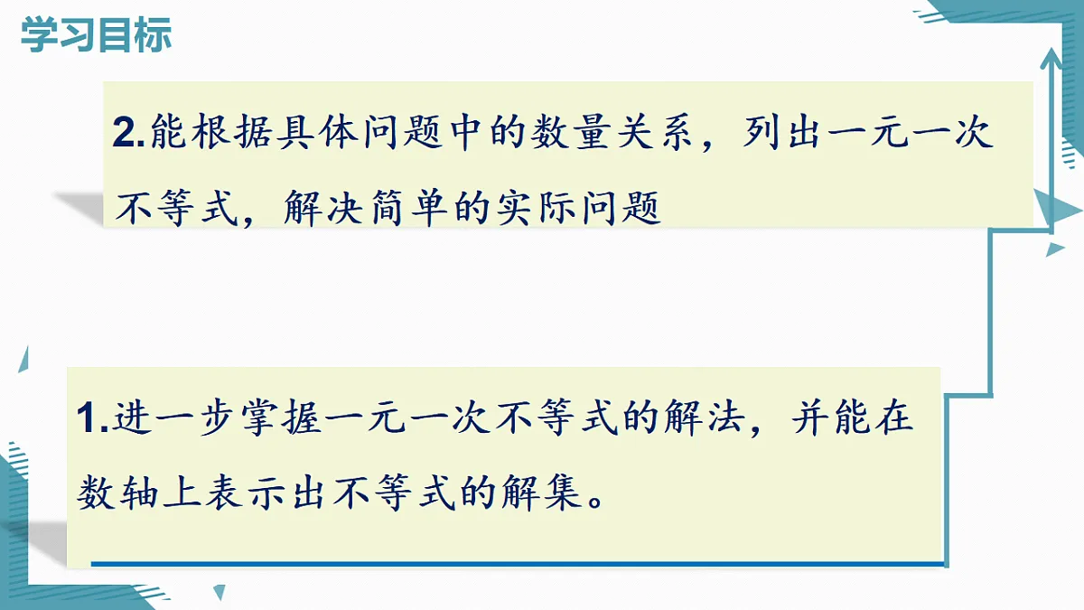 2026学年新北师大版初中数学八年级下册2.2 一元一次不等式（第2课时）课件pptx第2页