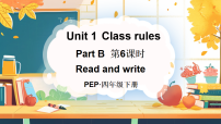 人教版PEP（2024）四年级下册（2024）Part B背景图ppt课件