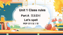 小学英语人教版PEP（2024）四年级下册（2024）Unit 1 Class rulesPart A教学ppt课件