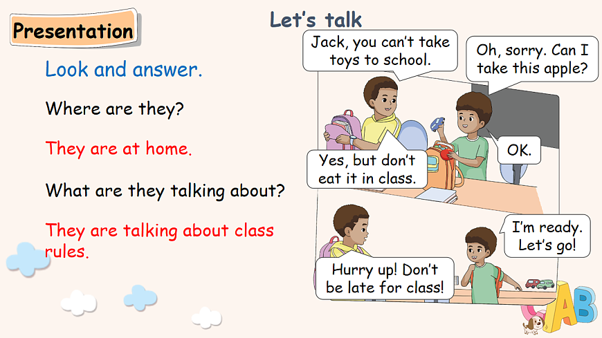 人教版4下Unit1 A 第1课时第6页