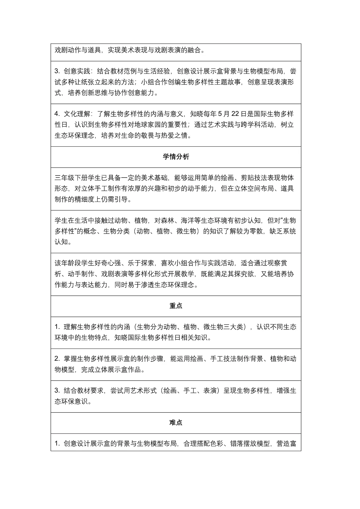 《生物多样性》教学设计第2页