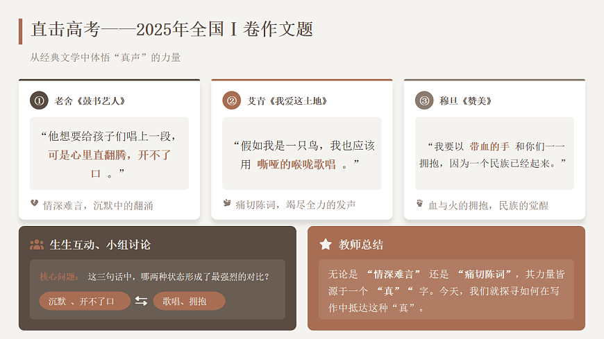 2026年统编版语文选择性必修下册古诗词诵读《说真话，抒真情 》教学课件第3页