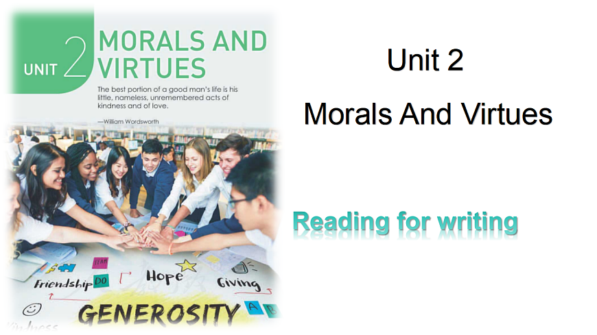 人教版高中英语必修三Unit2 Morals and Virtues( Reading and Writing)第1页