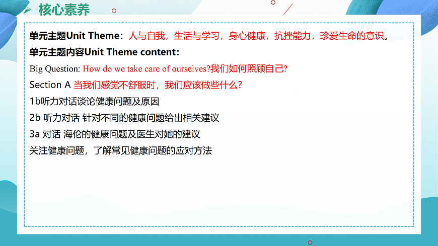 【核心素养】2026春新人教8下英语《Unit 2 Stay Healthy 03Section A 4a-4d》 课件第4页