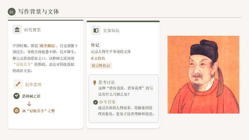 2026年统编版语文选择性必修下册第三单元11《种树郭橐驼传》教学课件第4页