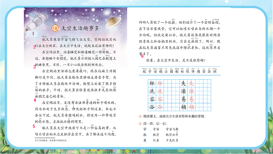 【核心素养】部编版小学语文二年级下册17太空生活趣事多-课件第5页