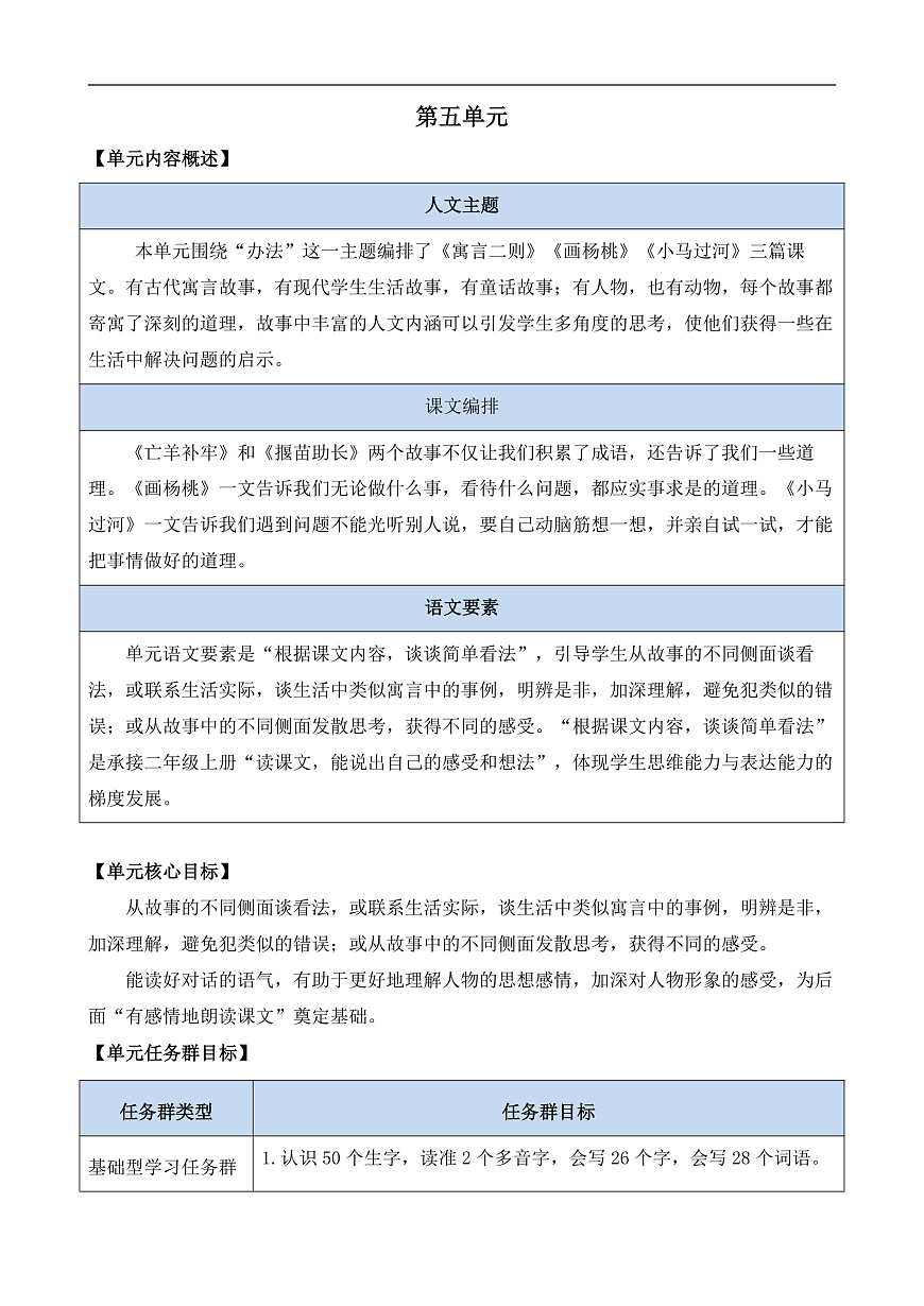 【核心素养】部编版小学语文二年级下册  -11 寓言二则-教案（含教学反思）第1页