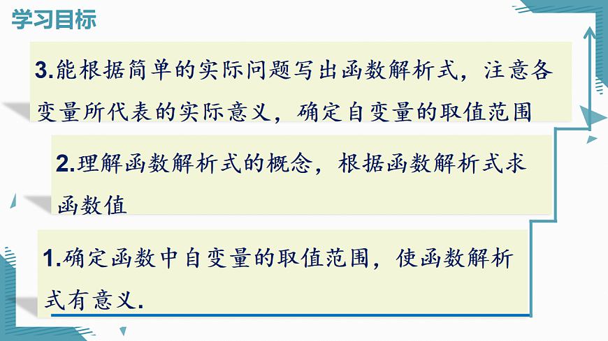 2026学年新人教版初中数学八年级下册22.1函数的解析式（第2课时）课件第2页