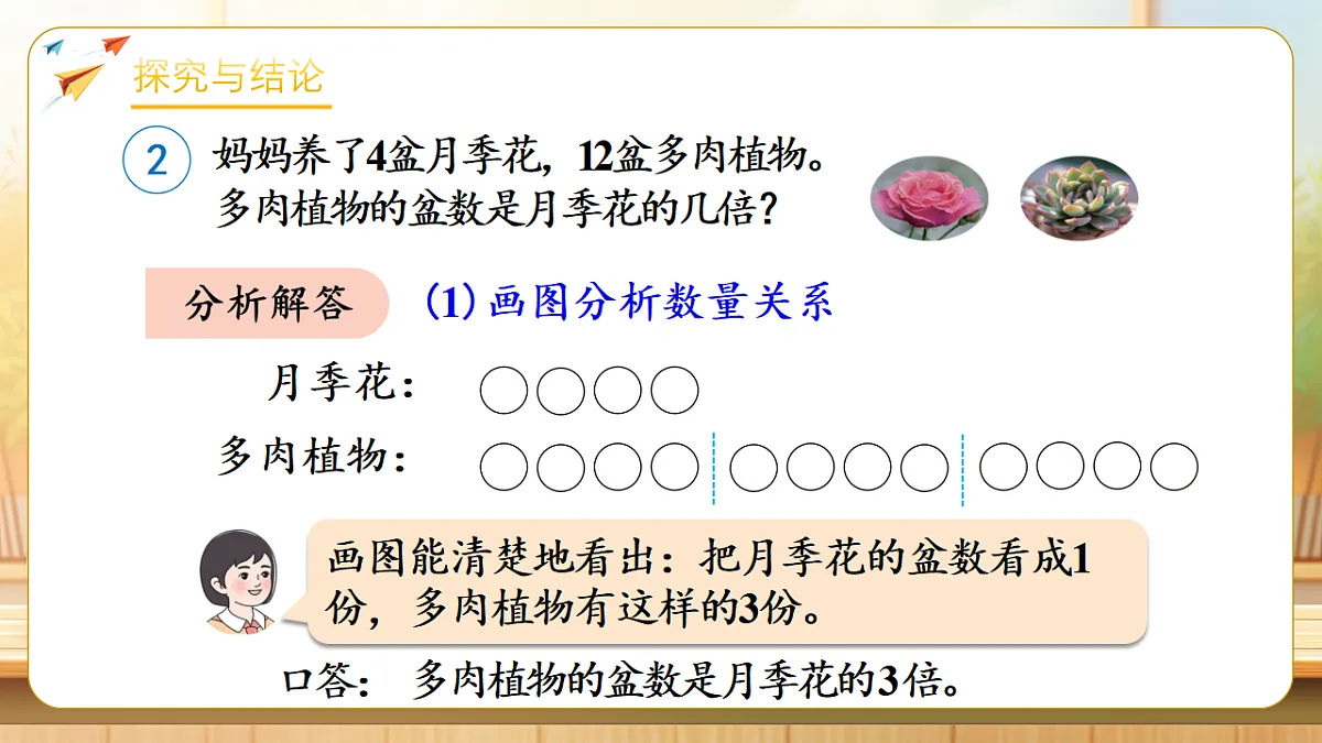 【任务型备课】人教版二年级下册-2.2 求一个数是另一个数的几倍（课件）第7页