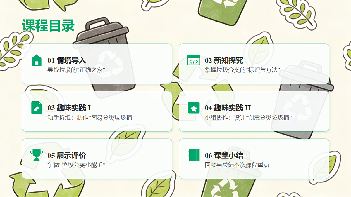 岭南版（2026）二年级下册美术第二单元第8课《垃圾分类小妙招》课件第2页