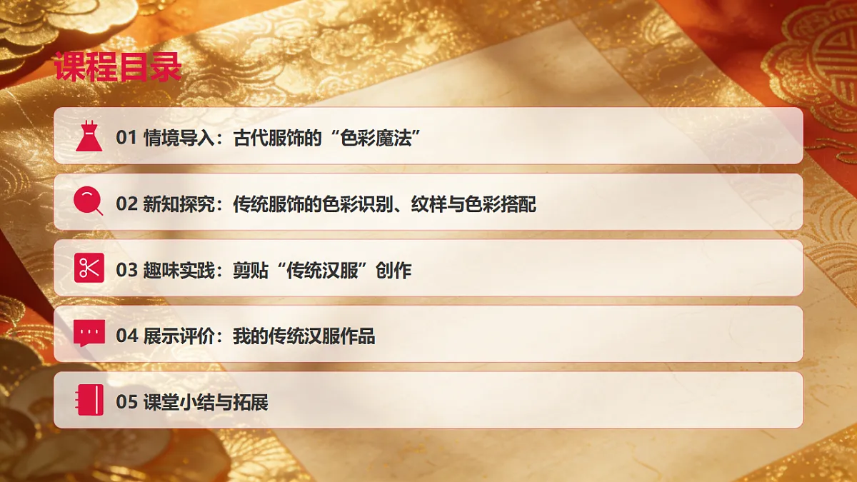 岭南版（2026）三年级下册第一单元第6课《霓裳上的绚丽多彩》课件第2页