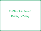 仁爱科普版（2024）英语八年级下册 Unit 7 Lesson 7 Reading for Writing（课件）
