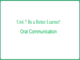 仁爱科普版（2024）英语八年级下册 Unit 7 lesson 6 Oral communication（课件+音频）