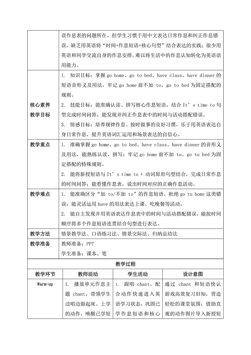 【任务型备课】PEP版英语四下-Unit3 PartB Let's learn & Look and say（教案）第2页