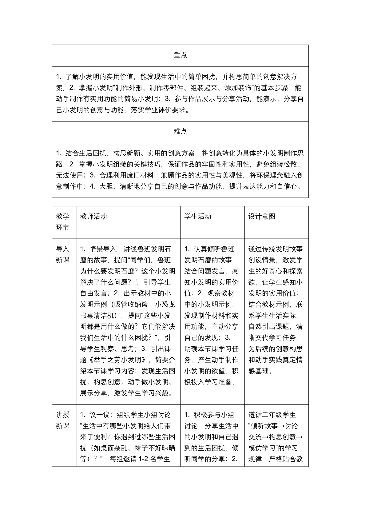 《举手之劳小发明》教学设计第2页
