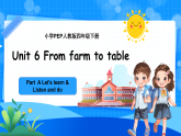（新课标新教材）人教PEP四年级下册英语Unit 6 From farm to table A Let's learn & Listen and do教学PPT