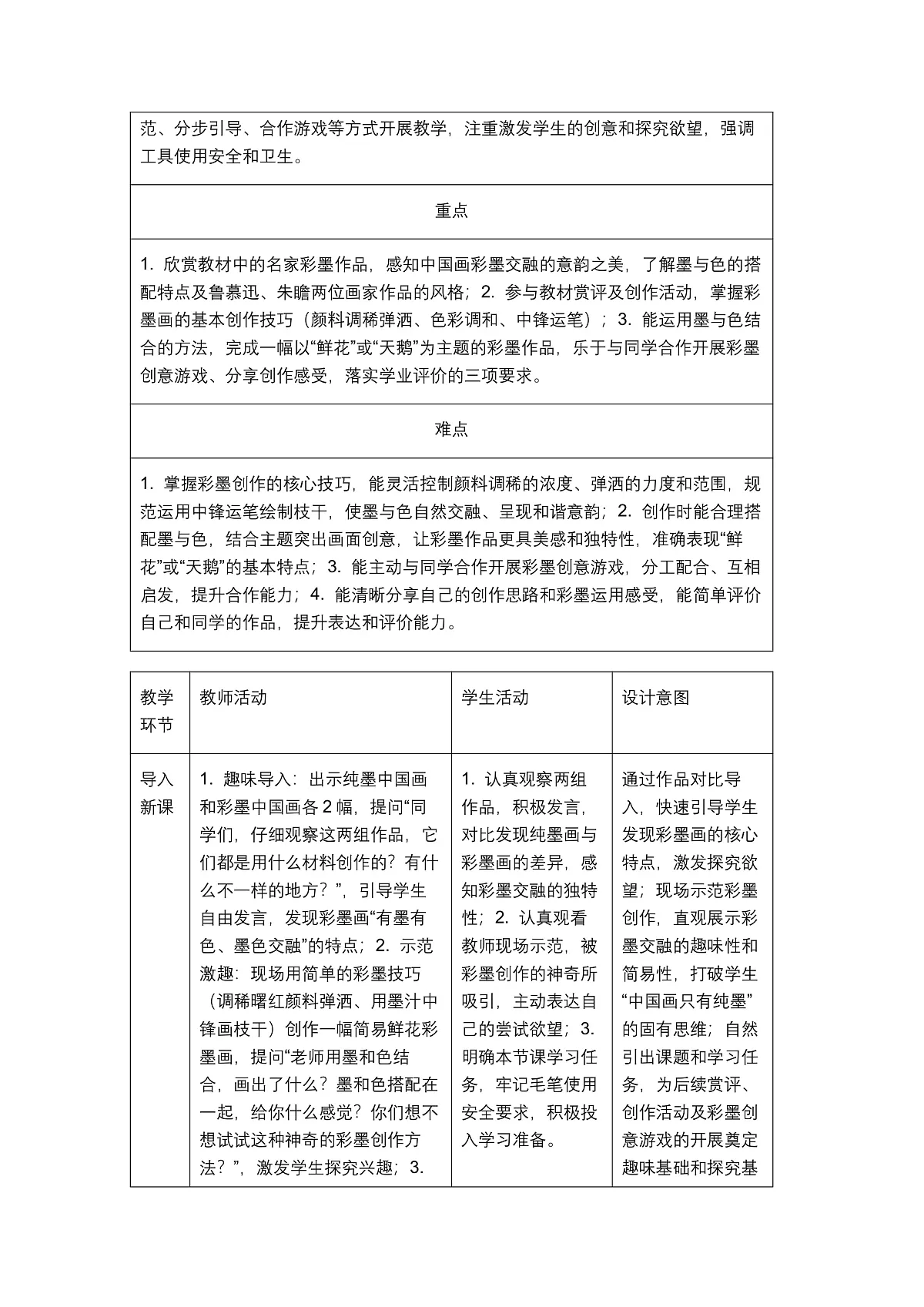 《彩墨交融》教学设计第2页