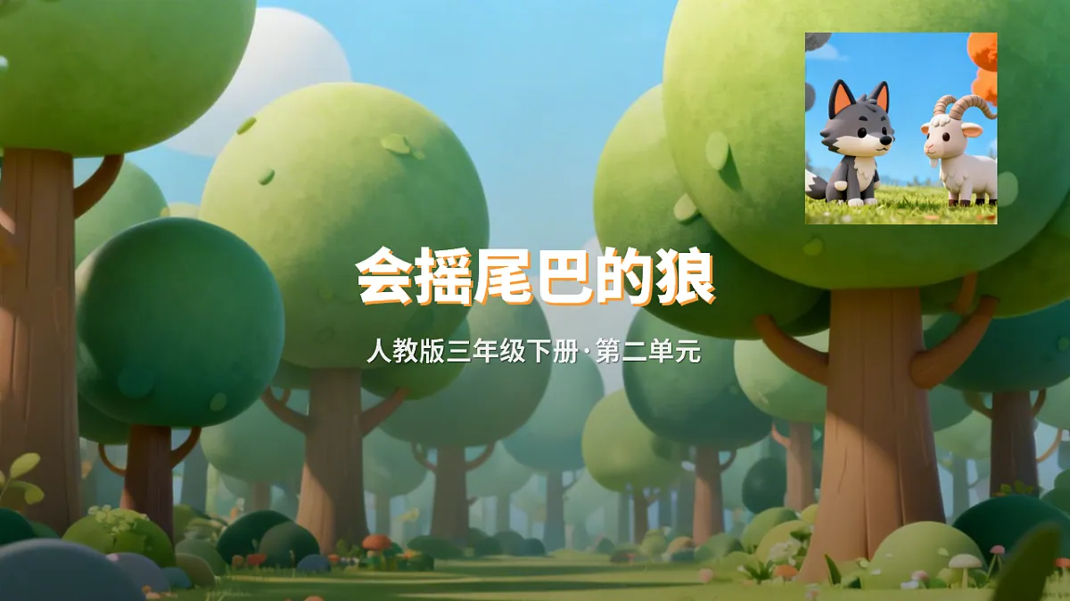 《会摇尾巴的狼》第1课时第1页