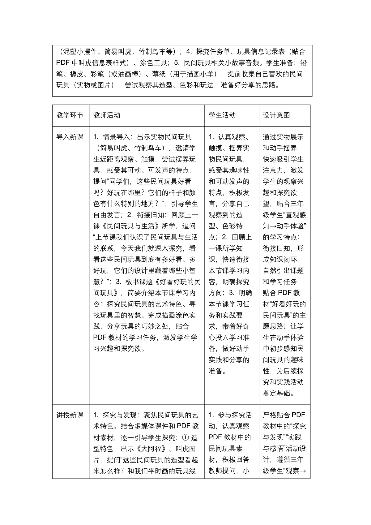 《好看好玩的民间玩具》教学设计第3页