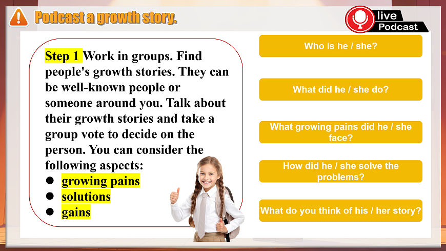 Unit2 Growing pains and gains Presenting ideas&Reflection新教材外研版八下英语同步课件(含视频）第5页