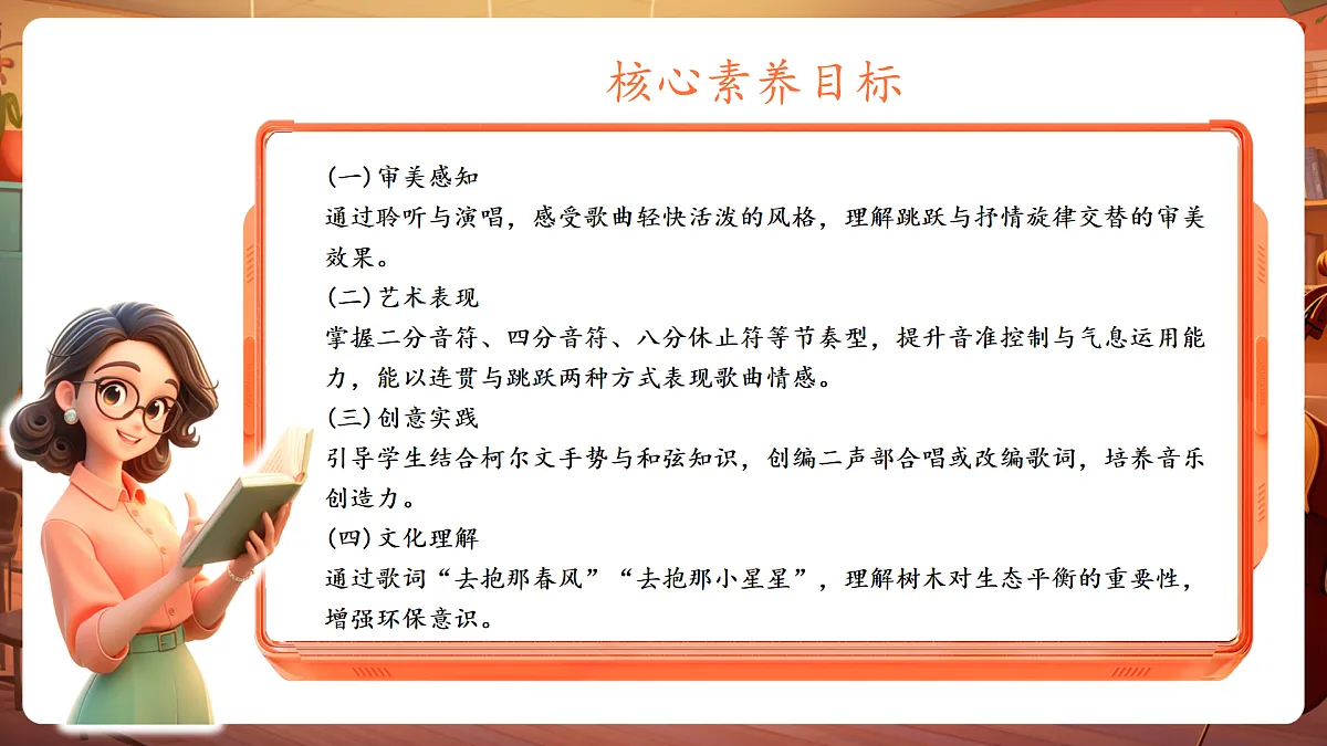 【新教材】人音版音乐二年级下册第一单元-《小树快长高》-课件第3页
