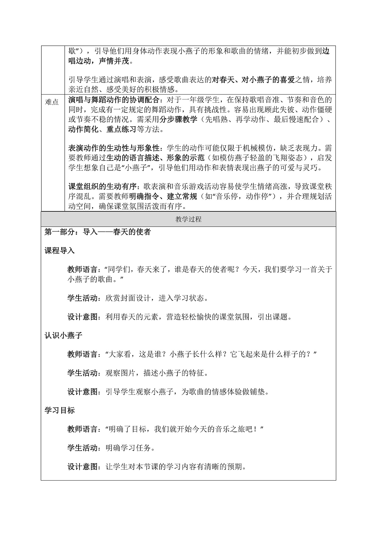 《小燕子》教案第2页