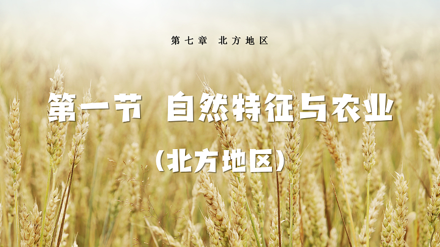 【人教新版】八下第七章 第一节 《自然特征与农业（北方地区）》教学课件第1页