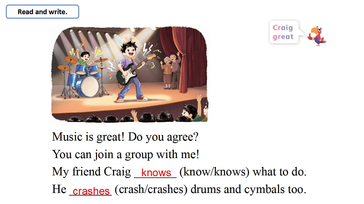 Unit4 How can we make music：Period 3课件——2025-2026学年四年级下册《英语》沪教版(2024)第5页