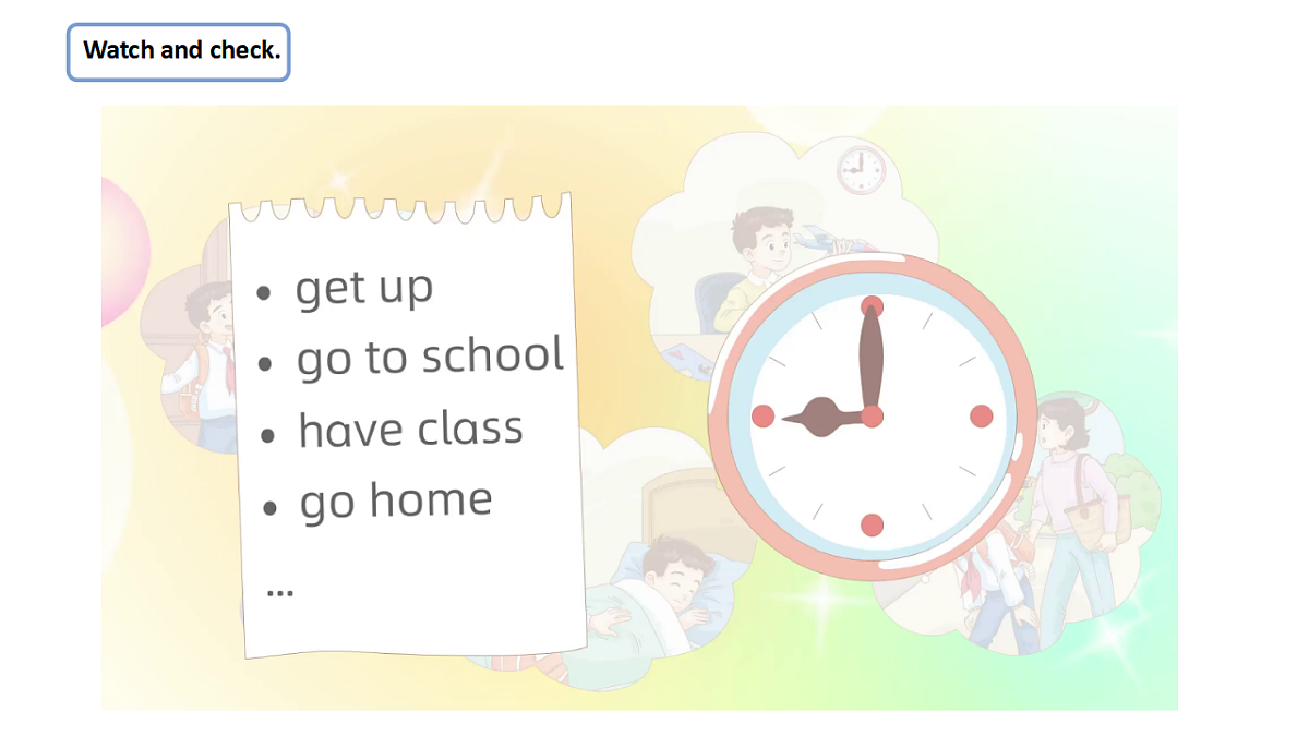 Unit1 What is your daily schedule：Period 5课件——2025-2026学年四年级下册《英语》沪教版(2024)第6页
