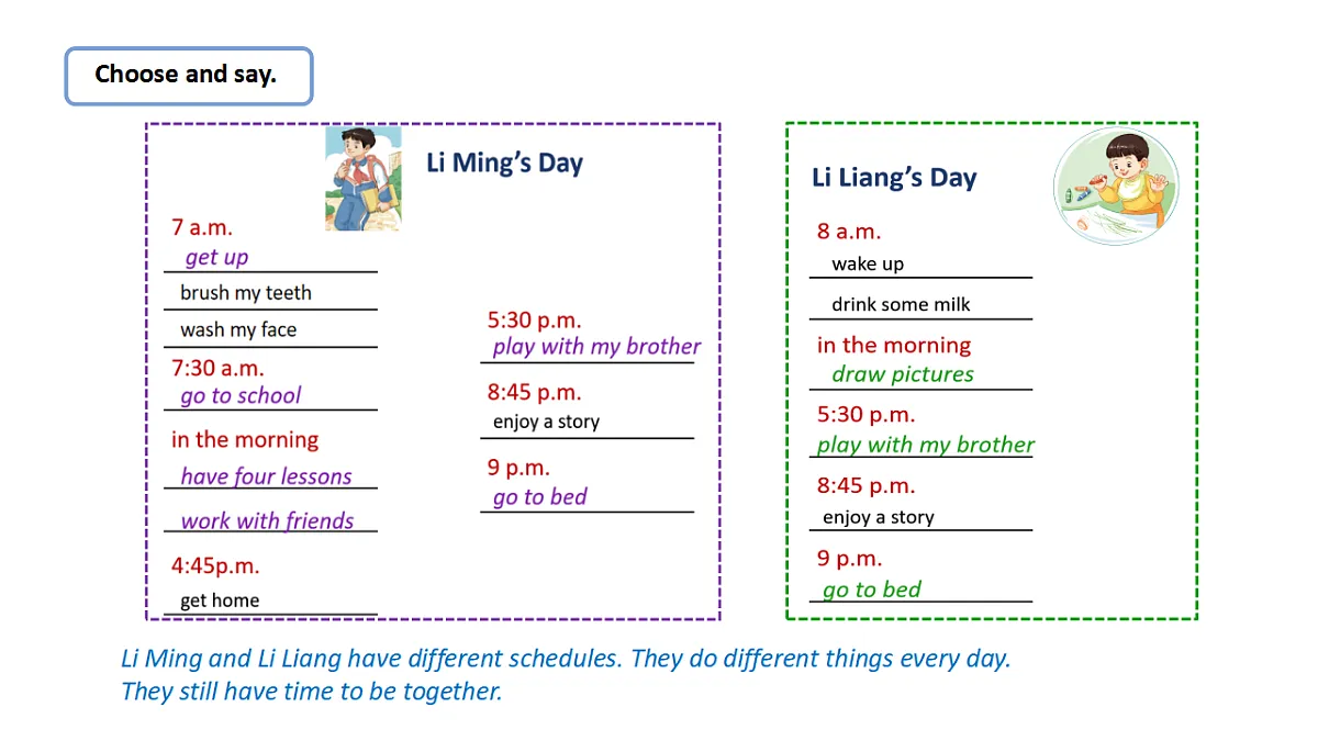 Unit1 What is your daily schedule：Period 3课件——2025-2026学年四年级下册《英语》沪教版(2024)第3页