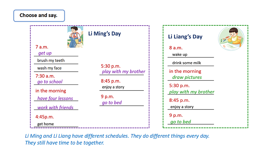 Unit1 What is your daily schedule：Period 3课件——2025-2026学年四年级下册《英语》沪教版(2024)第3页