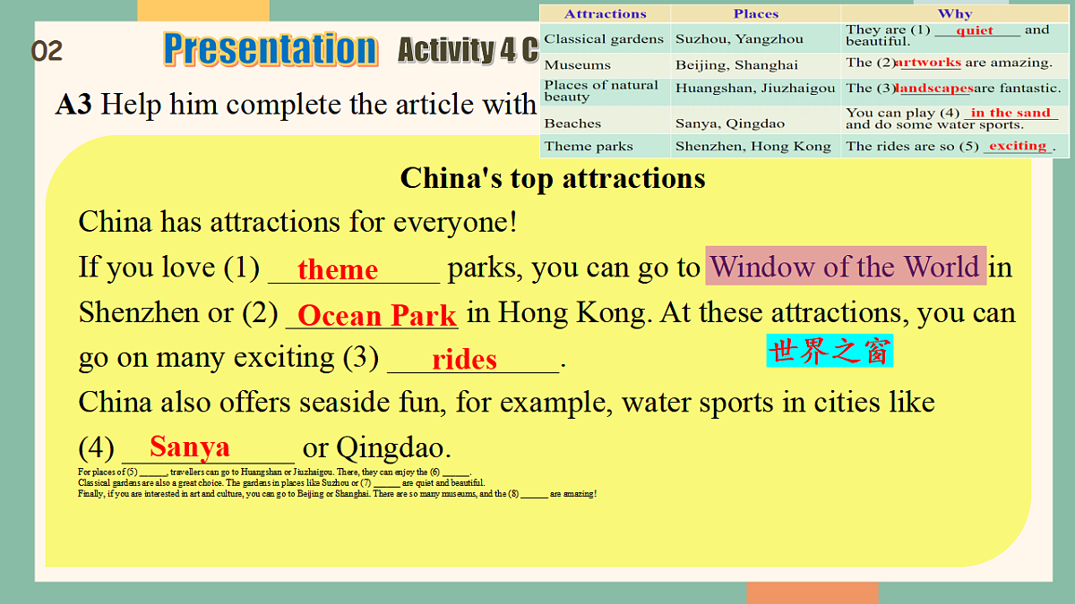 译林版（2024）八年级下册英语Unit 2 Amazing China Integration 课件第8页