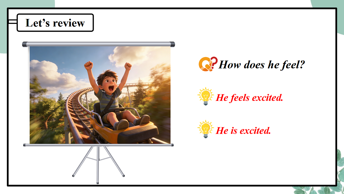 外研版（三起）小学英语 四年级下册Unit 2 How do you feel today 课时 2  Speed up 课件第5页