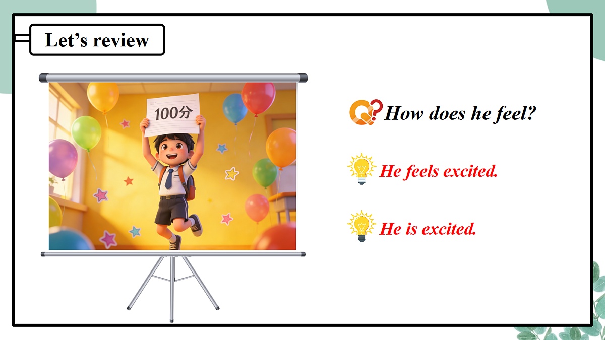 外研版（三起）小学英语 四年级下册Unit 2 How do you feel today 课时 2  Speed up 课件第6页