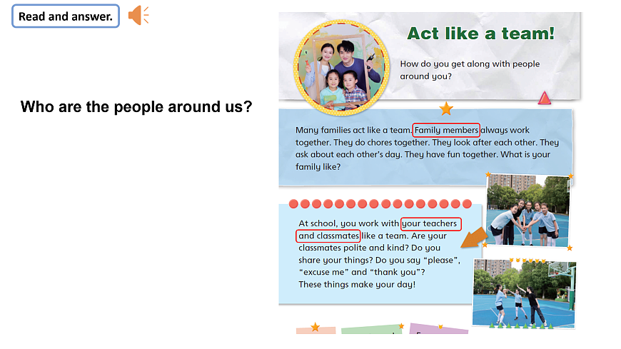 Unit8How do people get along with each other：Period5课件——2025-2026学年四年级下册《英语》沪教版(2024)第3页