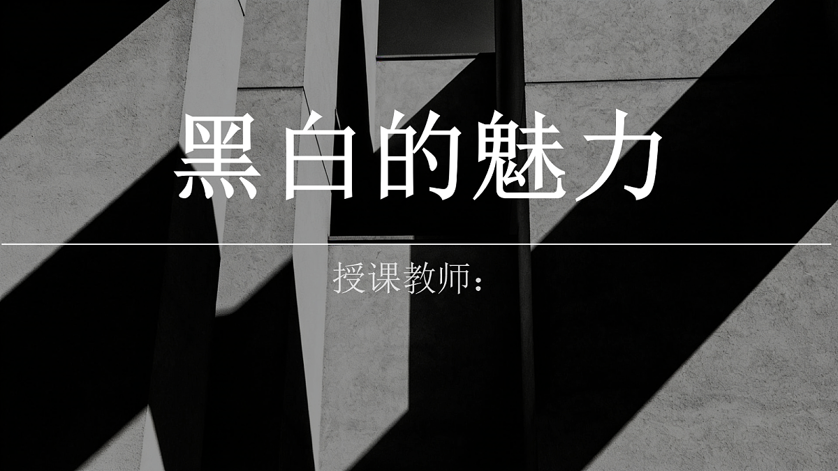 《黑白的魅力》教学课件第1页