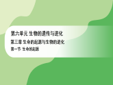 冀少版八年级生物下册 第六单元 第三章 生命的起源与生物的进化 第一节 生命的起源（课件）