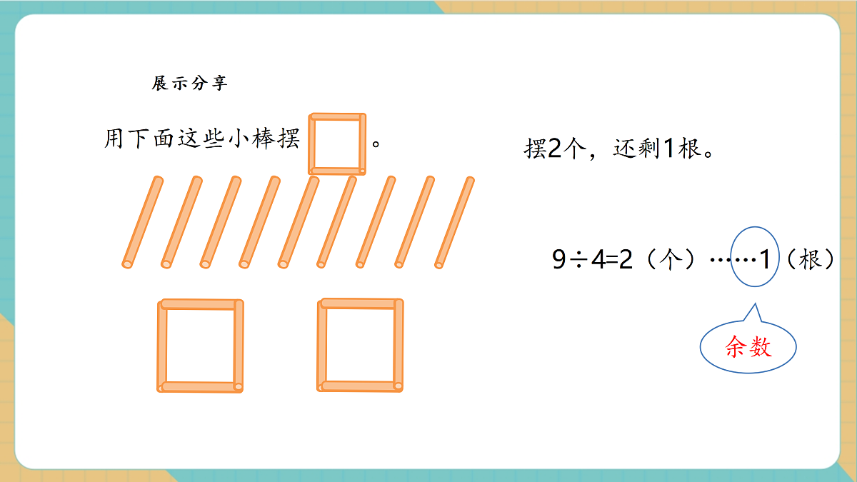 1.1《有余数除法的认识及余数和除数的关系》课件第7页