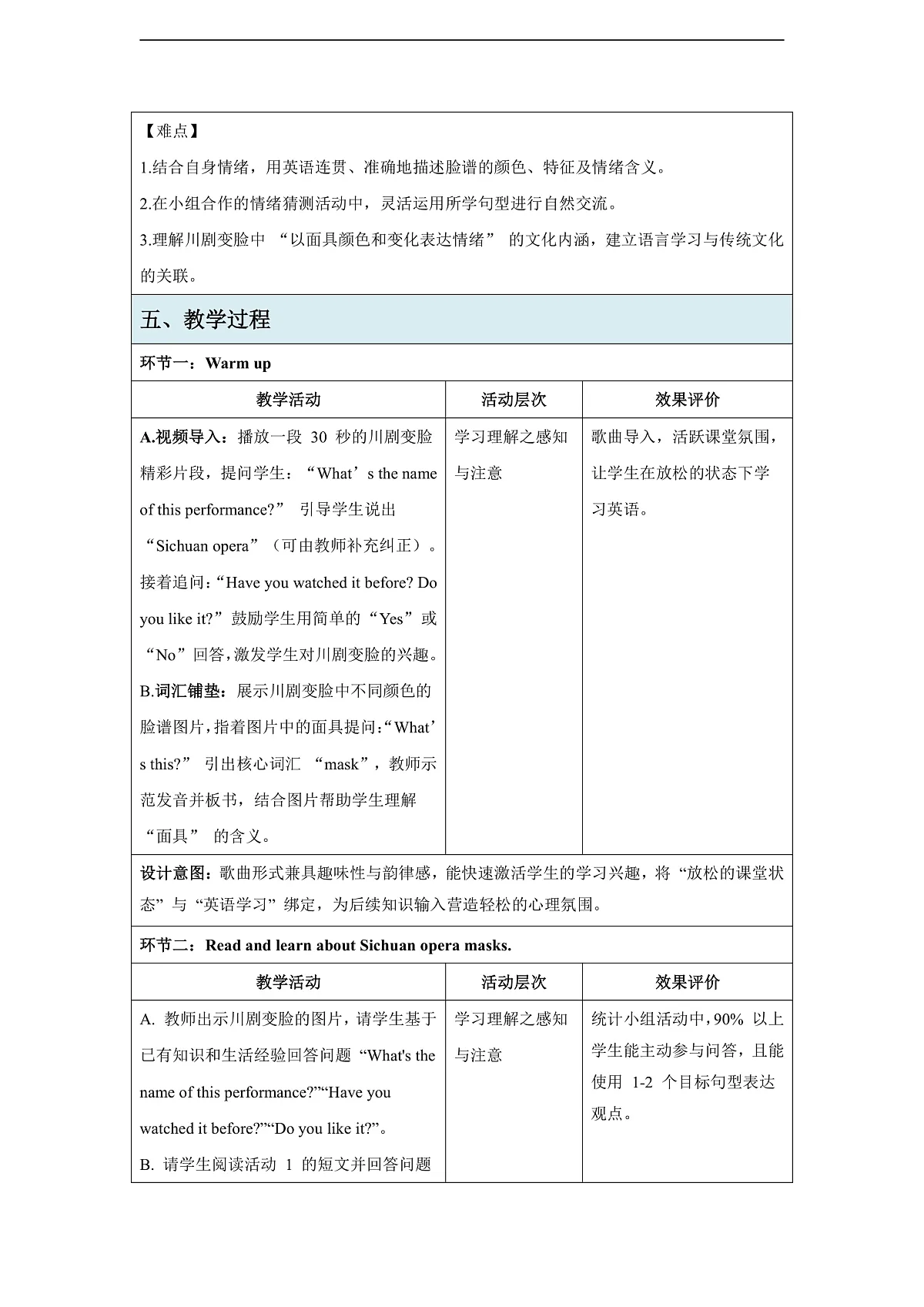Unit 2 How do you feel today 课时 4 Hit it big 教学设计-外研版四下第3页