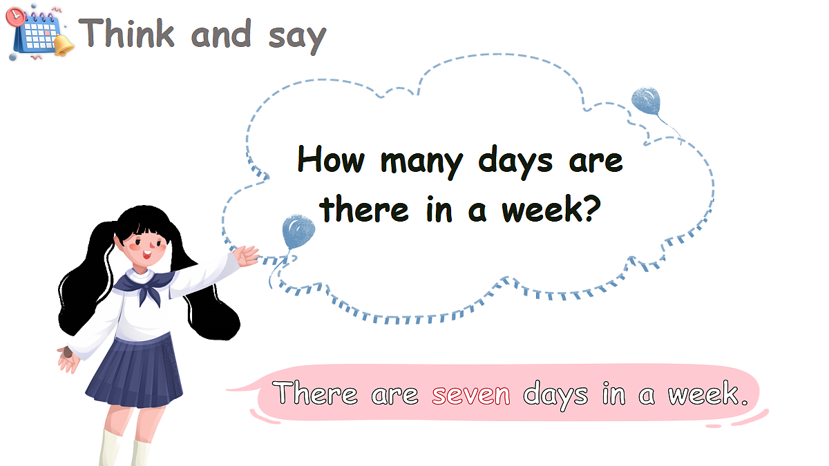 Lesson 1 There are seven days in a week.第4页