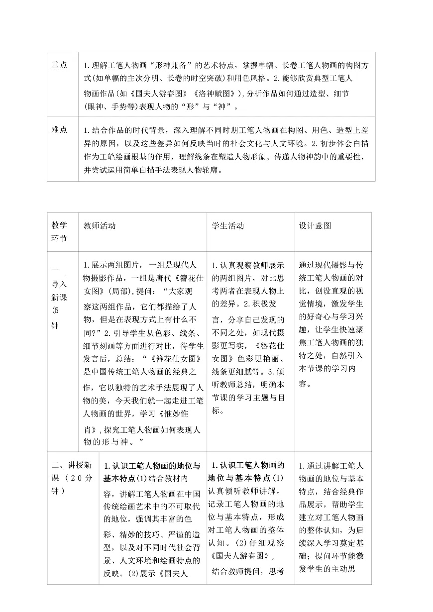 2025-2026学年湘美版美术八年级下册3.1惟妙惟肖教学设计第2页