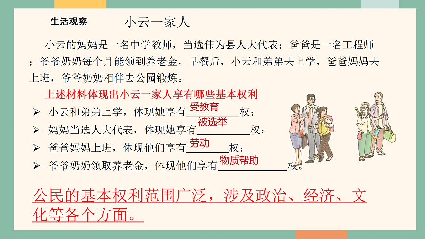 统编版（2024）道德与法治八年级下册3.1八下道法公民基本权利 课件第7页