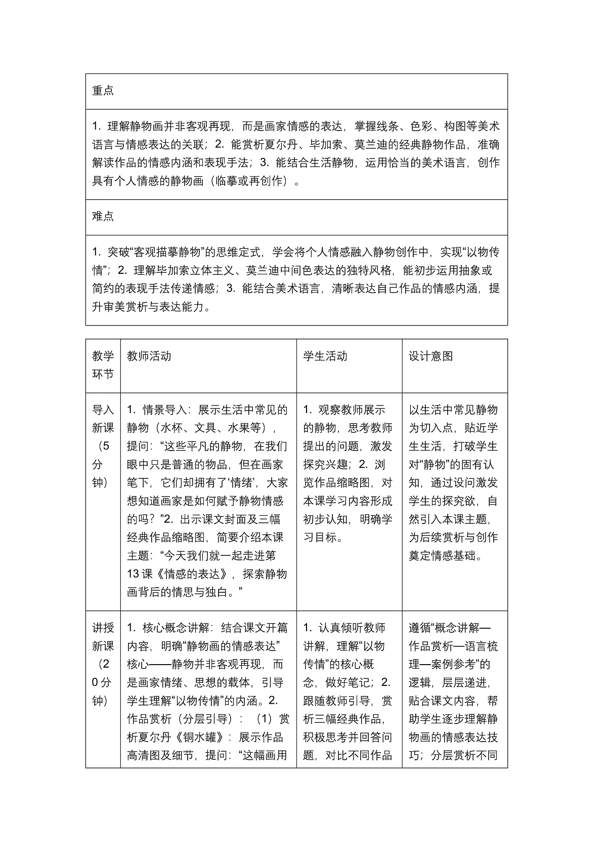 《情感的表达》教学设计1第2页